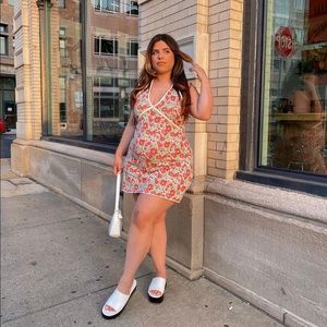 Zara Floral Halter Dress Size Large